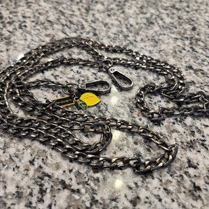 Crossbody Handbag Chain! Small Cuban Link in Gunmetal! Hot!!